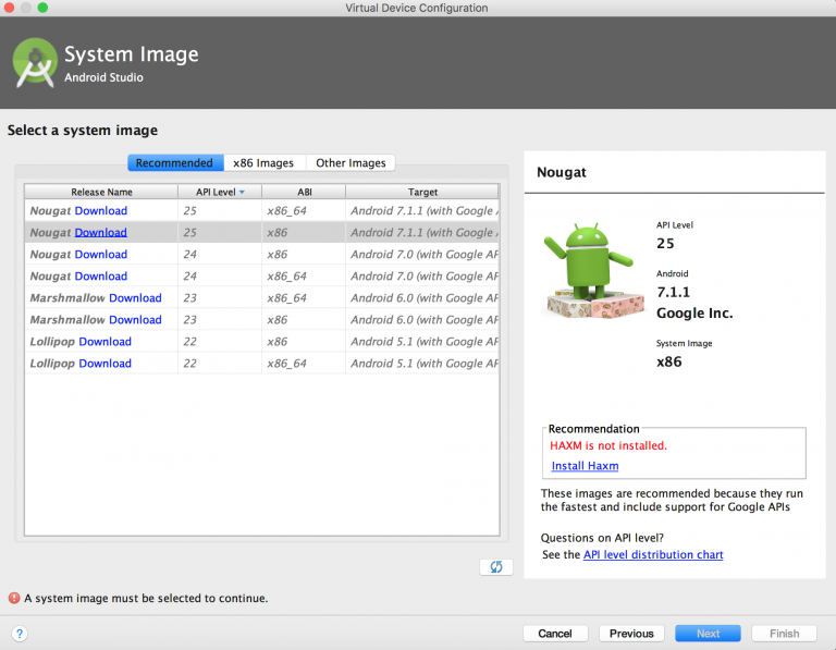 Install haxm android studio